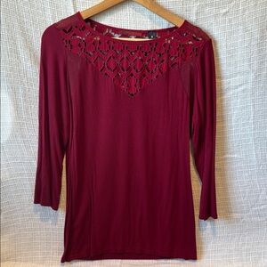 Elegant Burgundy Women's Top
